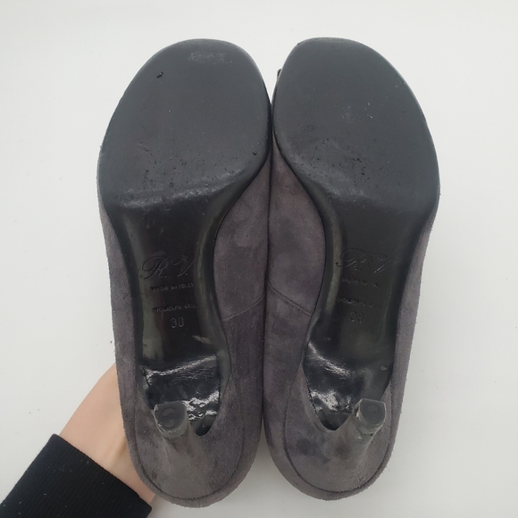 Roger Vivier Trompette Belle Pumps in Grey Suede Heels 38 - Picture 12 of 16